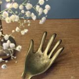 Vintage brass hand ashtray/trinket tray