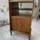 Meuble de rangement secrétaire chêne années 60