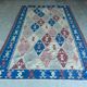 Vintage Turkish kilim, handwoven, 200x295 cm.