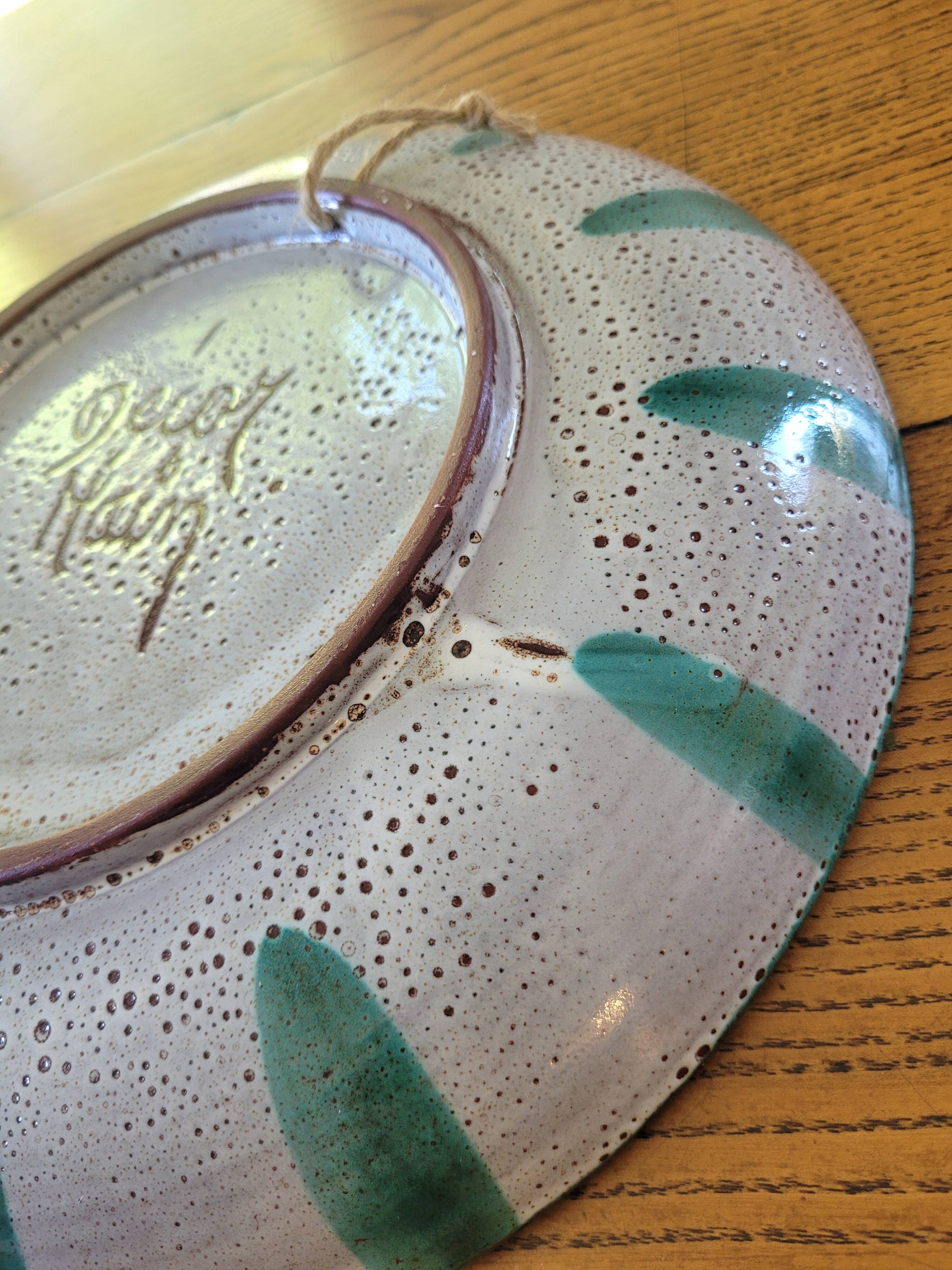 Large "Thistle" ceramic plate from Vallauris
