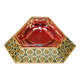 Antique Persian ashtray with triangular glass tray.