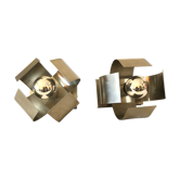Lotus flowers sconces vintage brushed steel