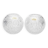 Pair of hand-cut Bohemian crystal ball vases Julia Crystal