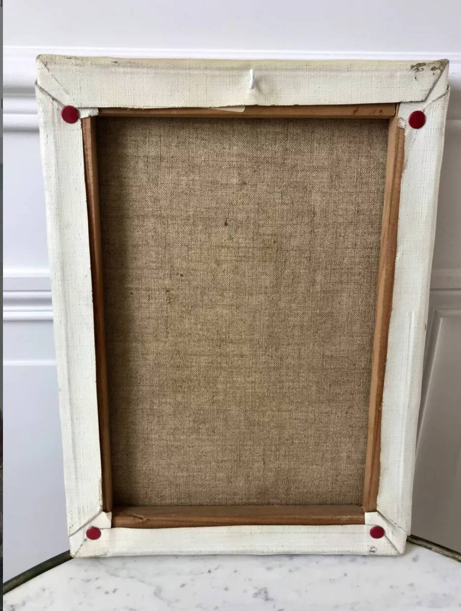 Oil painting on canvas church street 20th century