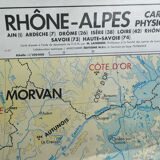 Old school vintage MDI Rhône-Alpes map