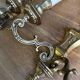 2 antique bronze wall sconces – Louis XVI style – 2 light arms