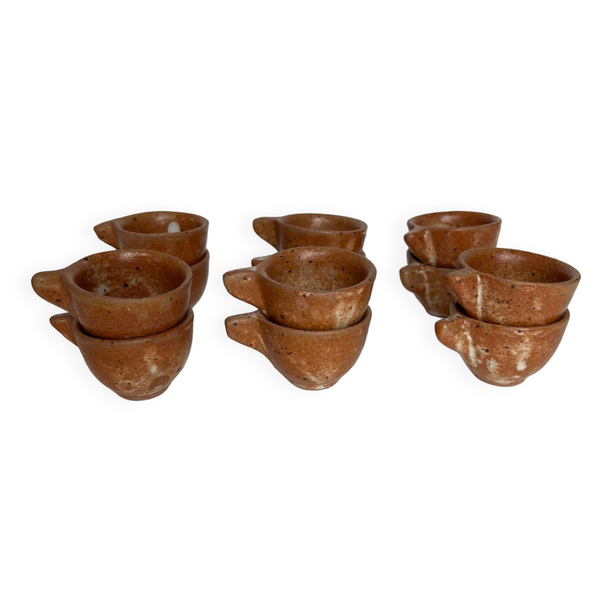 11 stoneware shot cups