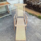 Long chair in caning