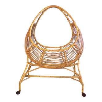 Vintage rattan crib