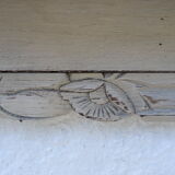 Shabby chic wall shelf in solid oak