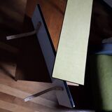Pair tablets formica yellow vintage