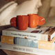 Amber terracotta ceramic cup - Oustao