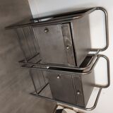 Metal bedside table