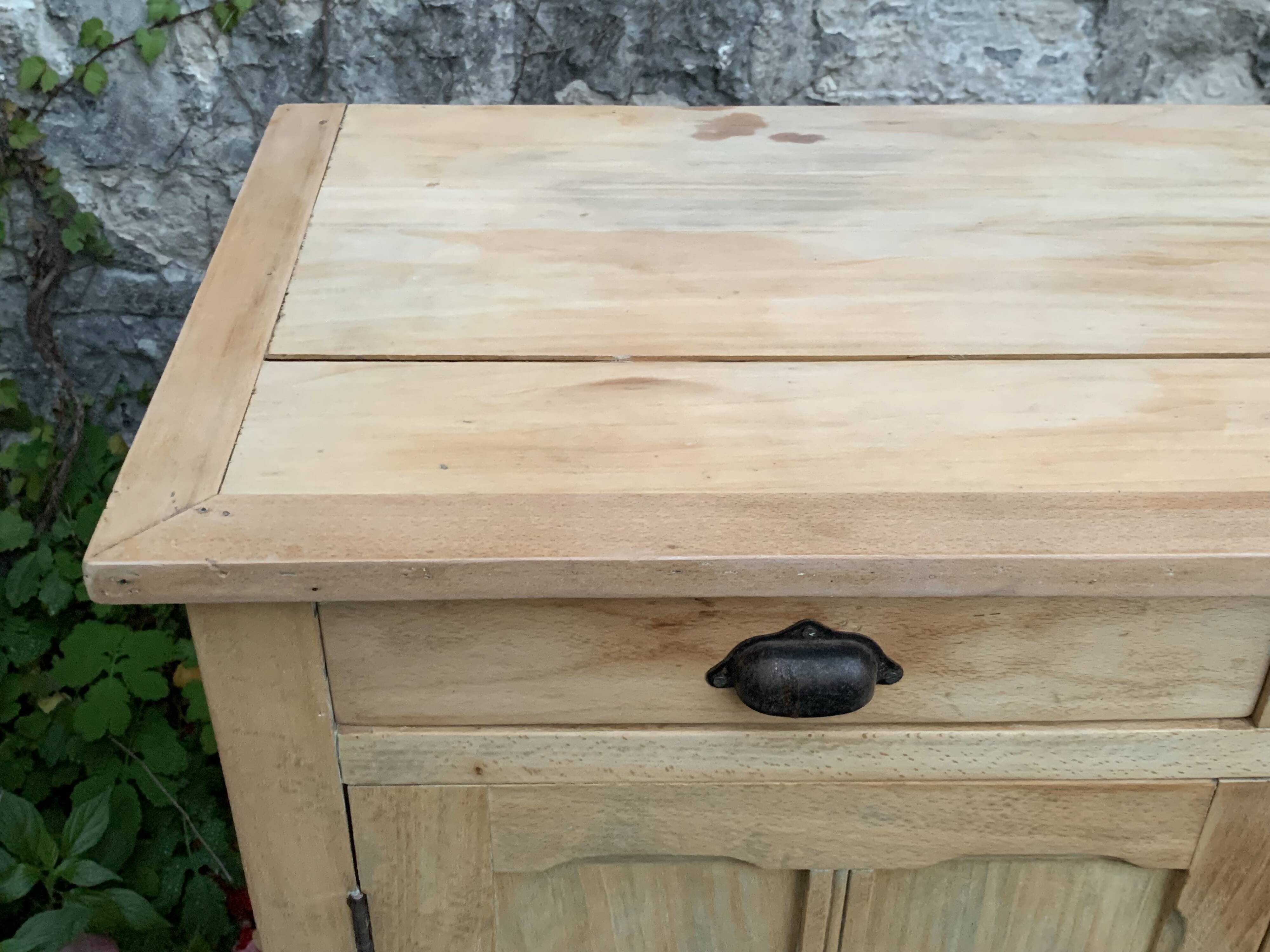 Buffet parisien ancien bois brut