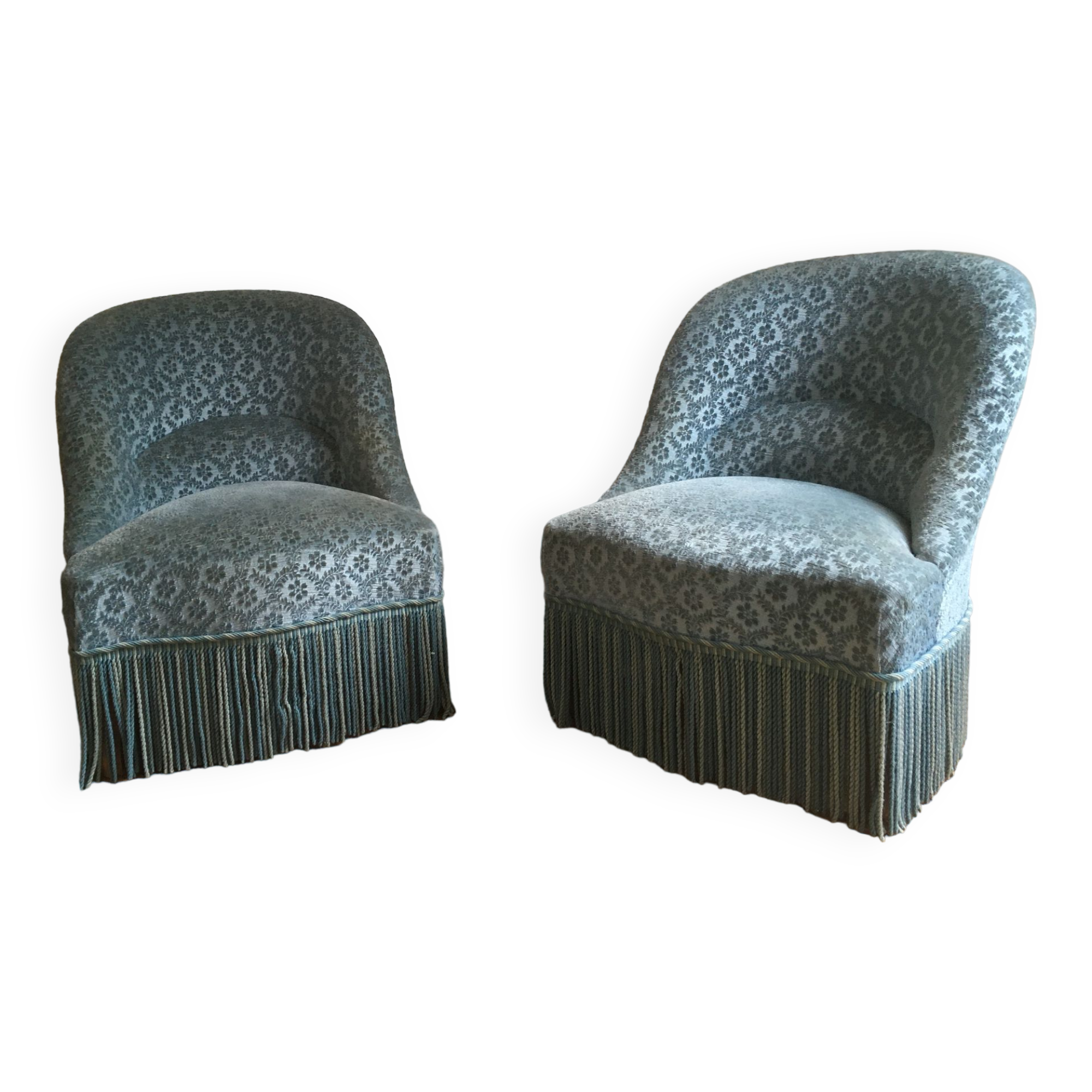 Pair toad armchairs