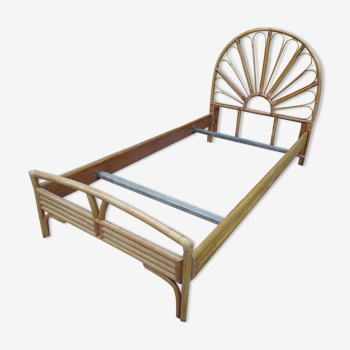 Rattan bed one place 60s