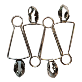 Lot de 4 pinces à escargot en inox