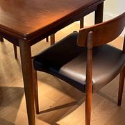 Set of 4 vintage Scandinavian "Huldra" oak chairs
