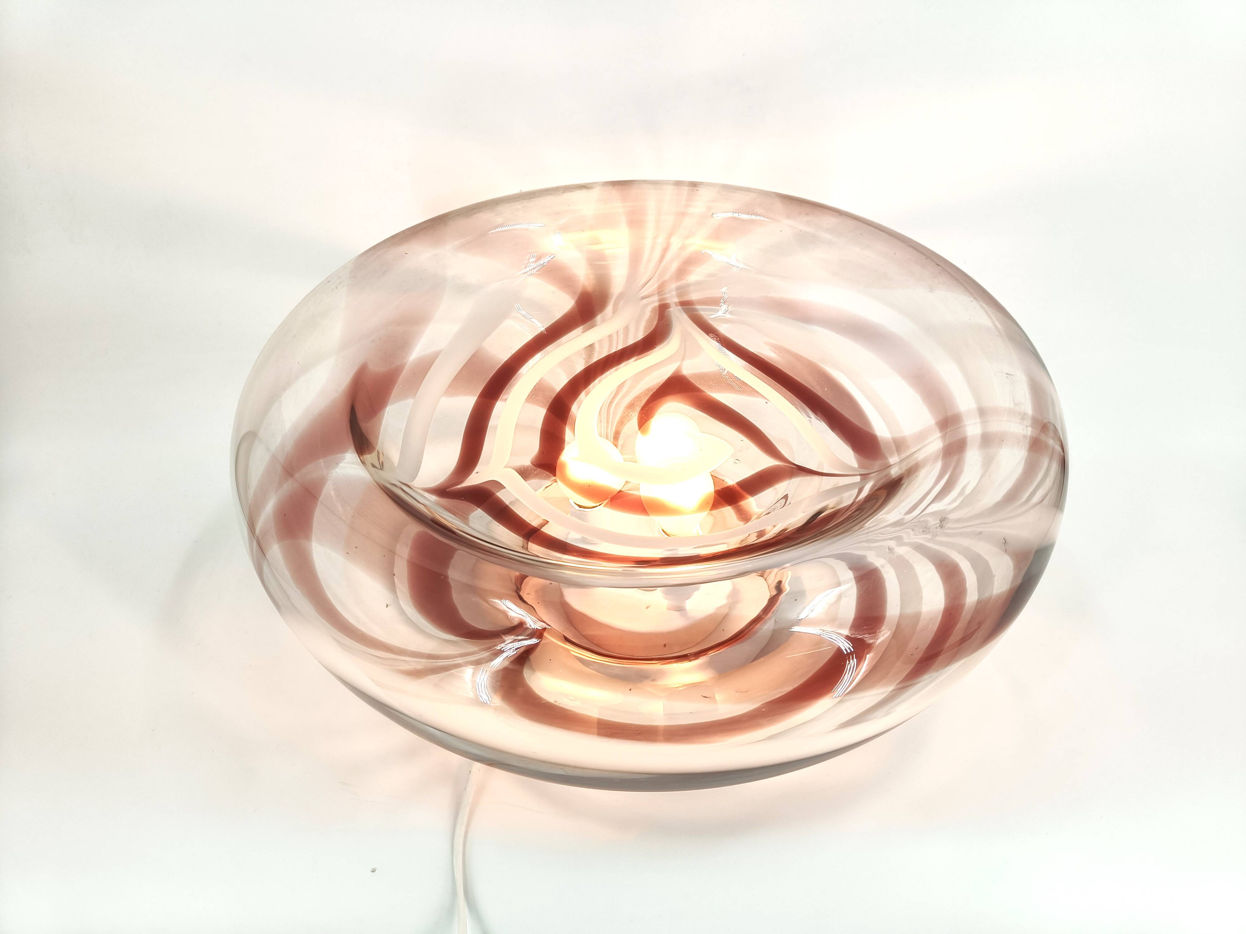 Vintage murano glass table lamp, 1970s