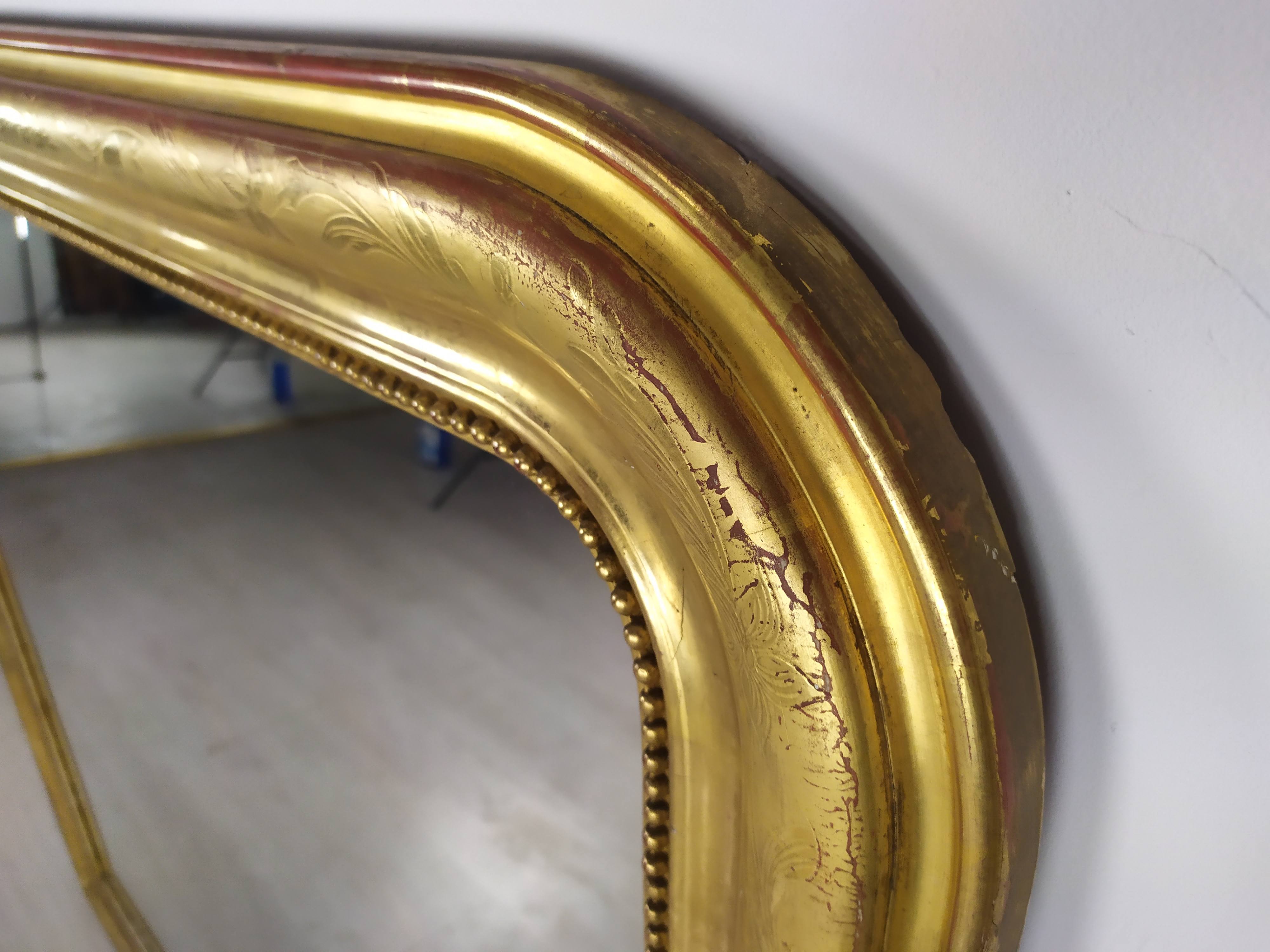 Gilded mirror Louis Philippe - 117x125cm