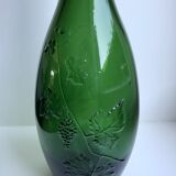 Italian green glass bottle 70s