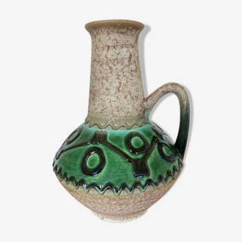 Vase pichet céramique émaillée émeraude