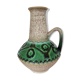 Emerald glazed ceramic pitcher vase