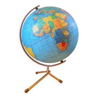 Tripod terrestrial globe 1969
