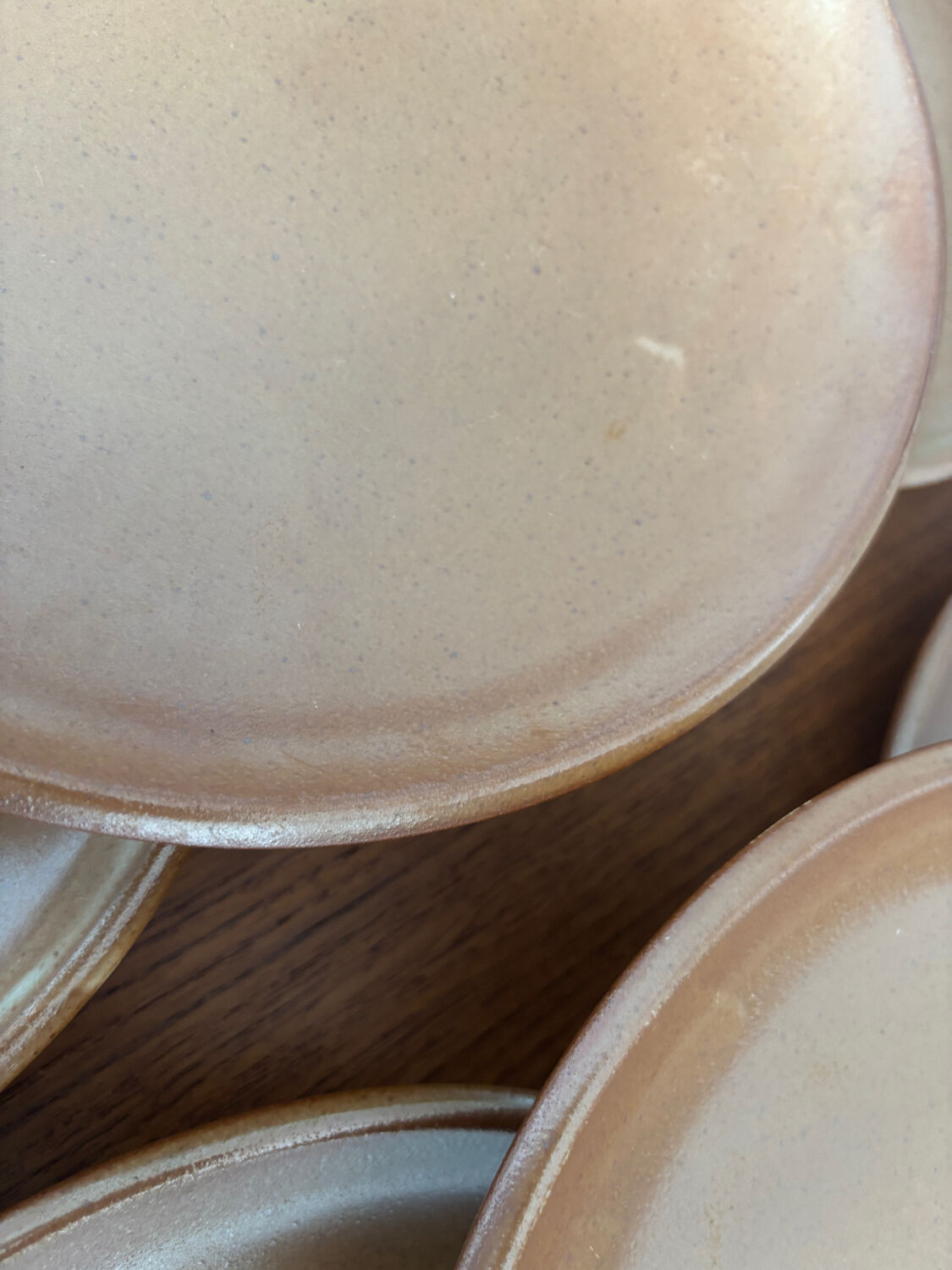 Set of 6 vintage Brenne stoneware plates from France – Stoneware service