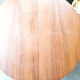 Vintage baumann round scandinavian table extendable a system