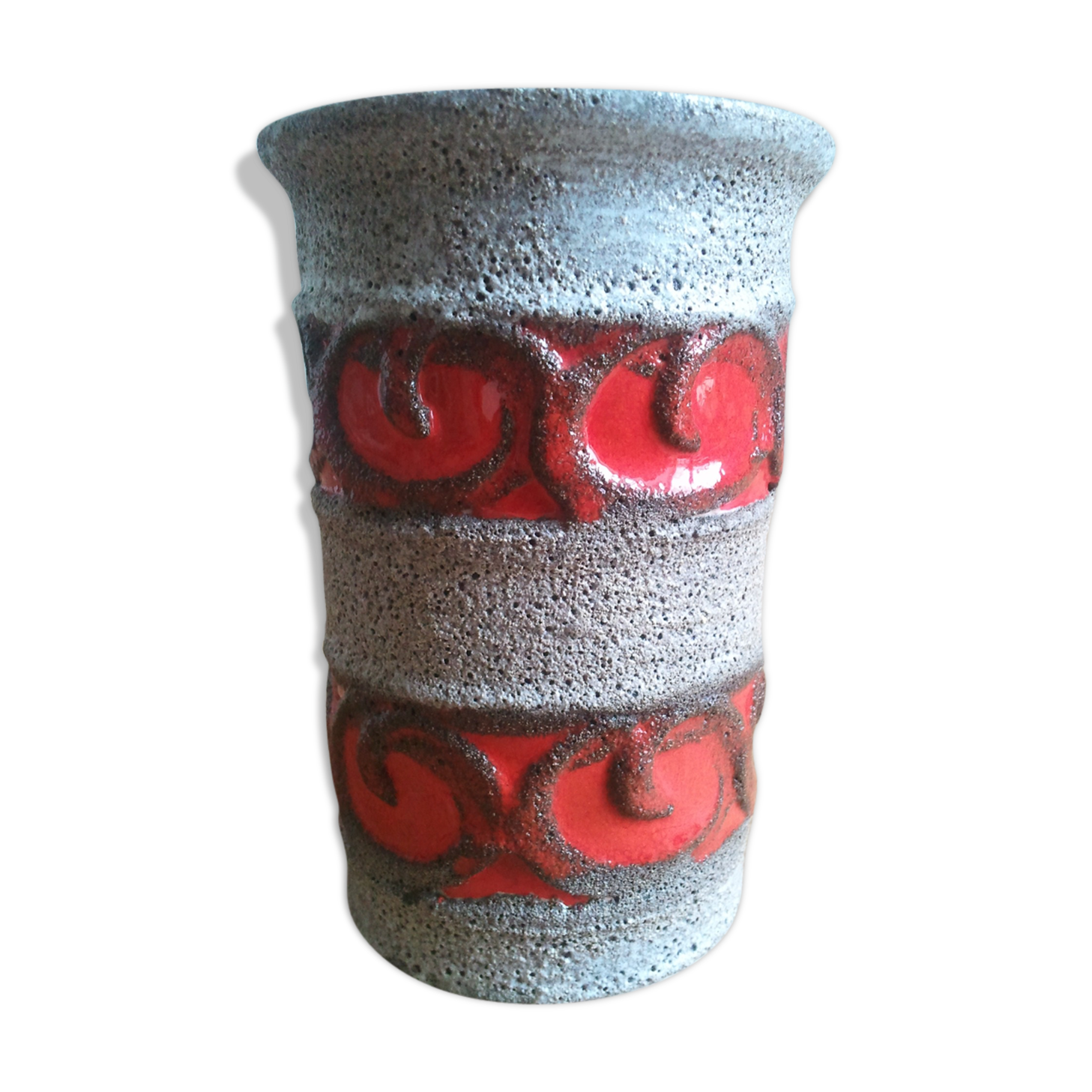 Vase céramique strehla, west germany années 60