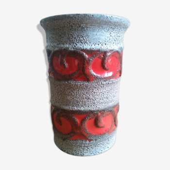 Ceramic vase strehla, west germany 60 years