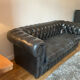 Authentic chesterfield 3-seater sofa fleming & howland - black leather