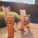 1920 cinema chair made of wood and skai