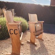 1920 cinema chair made of wood and skai