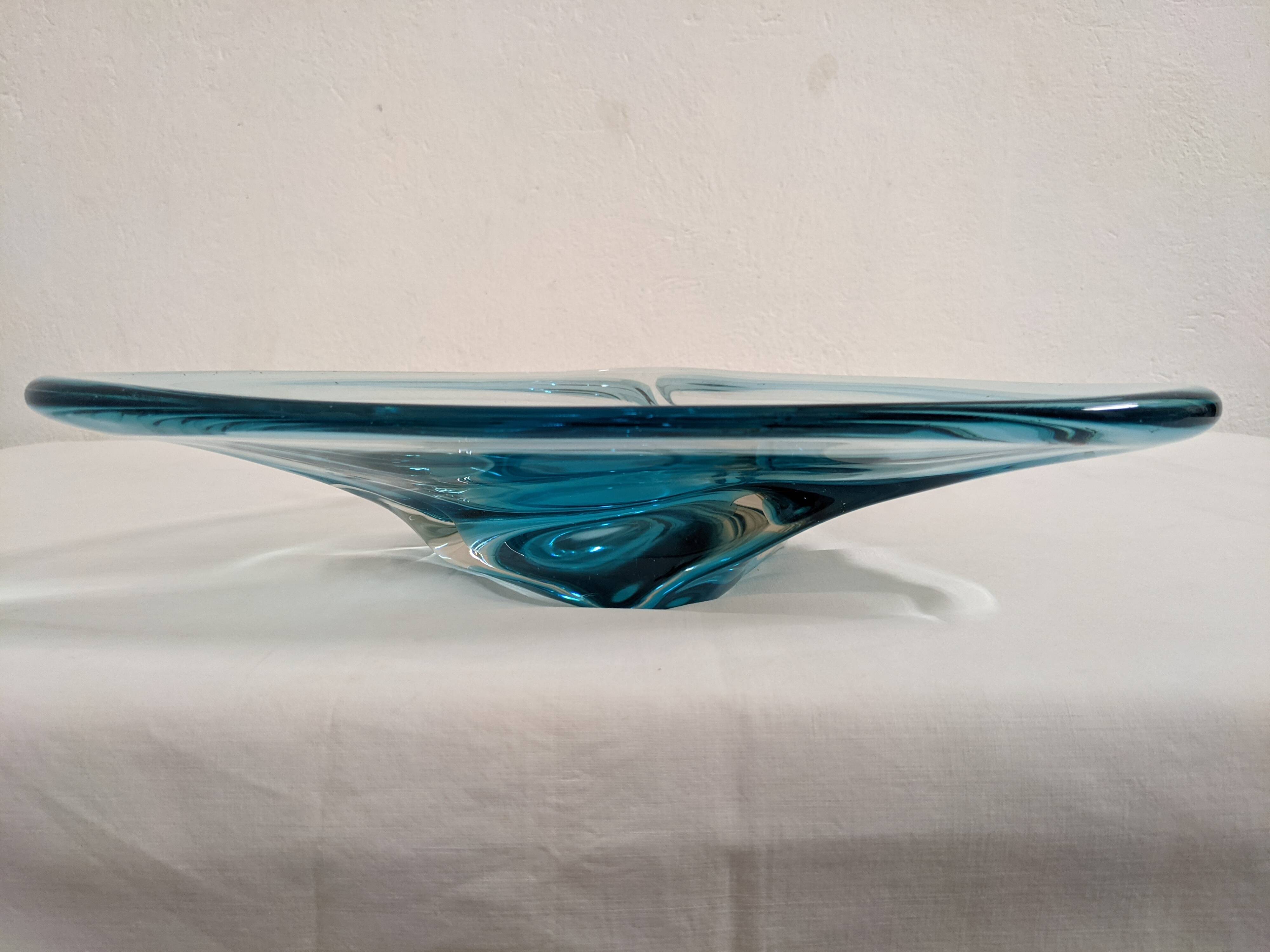 XL fruit bowl or pocket emptier in Murano glass, Italy circa 1970