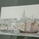 Aquarelle marine signée