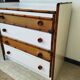 Rattan and bamboo chest of drawers, vintage