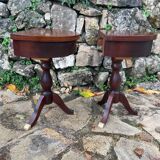 Small pair of Regency style mahogany bedside tables, 20th century period