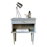 Bedside table with spindle legs