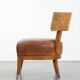 Vintage design armchair / cocktail chair made of sheepskin leather