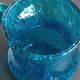 Blue bubbled glass vase Top Design Italy 1970