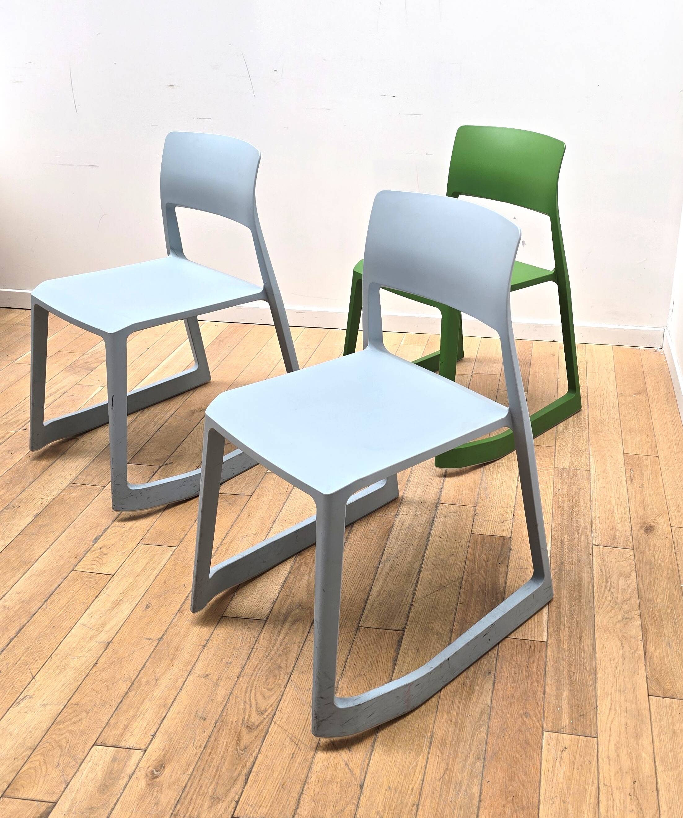 Set of 3 Tip Ton chairs, Vitra