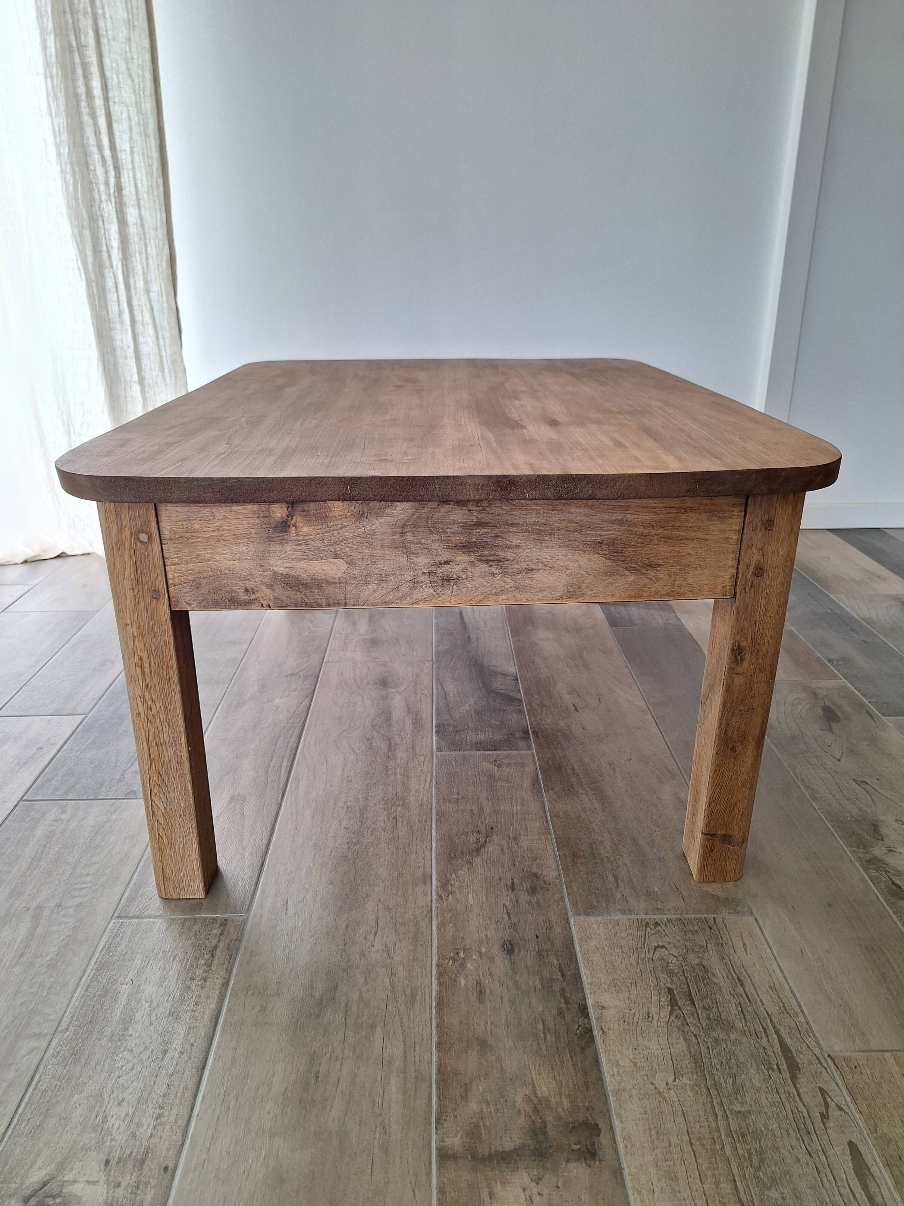 Farmhouse oak coffee table in country style