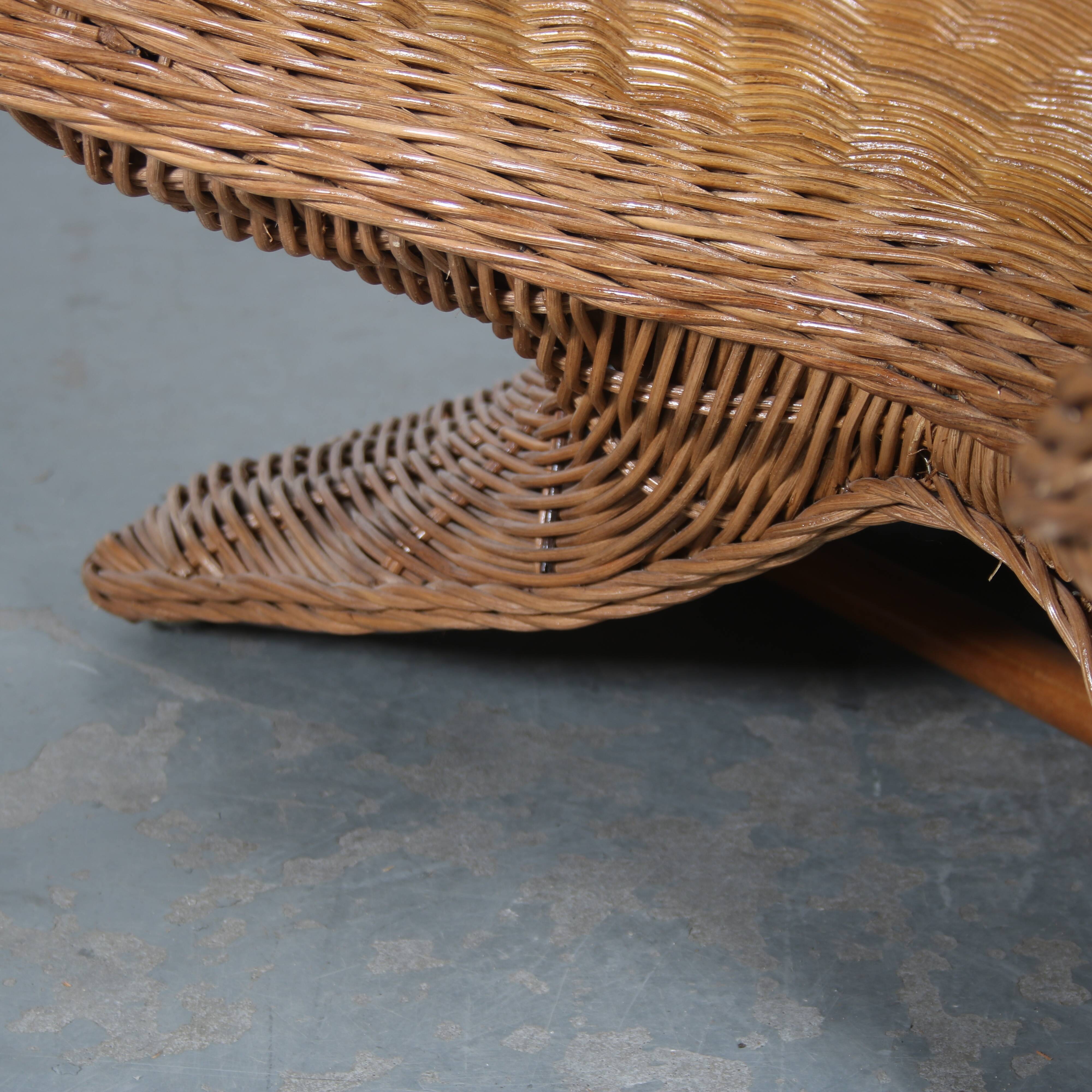 1970s Wicker Lotus chair from the Netherlands
