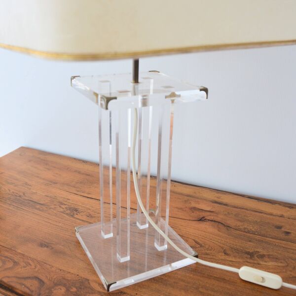 Lampe de table  » Cristal  » David Lange vintage 1970s