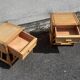 Pair of rattan bedside table