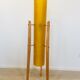 Lampadaire yellow space age rocket années 1970