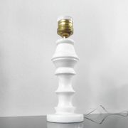 Vintage lamp base in white marble