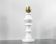 Vintage lamp base in white marble